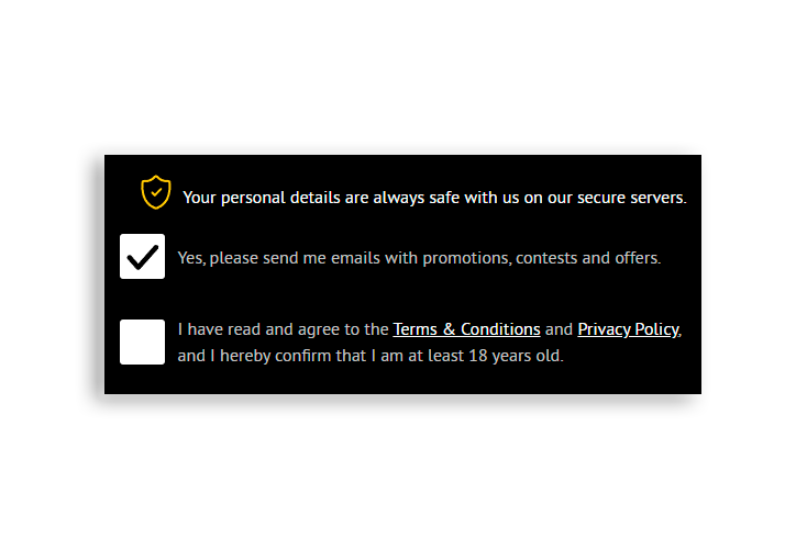 Read the terms and conditions